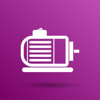 Elektrik motoru simge vektör motor sembolü gücü