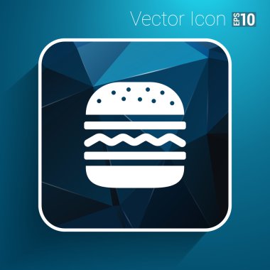 Hamburger web simgesi burger vektör topuz logosu