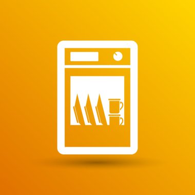 simge bulaşık makinesi cihazı vektör Mutfak temiz logosu