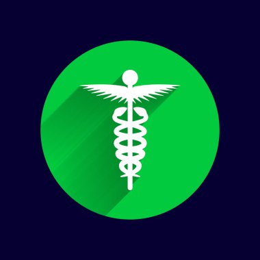 Tıp Icon logo sembol yılan caduceus doktor 