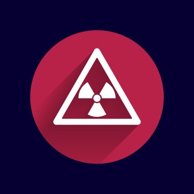 sign radiation vector icon caution nuclear atom power clipart
