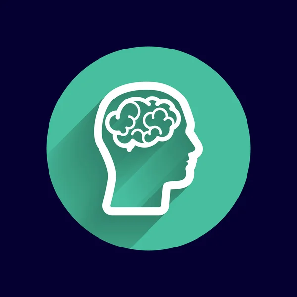 Head brain icon think design over vector illustration — Stock Vector