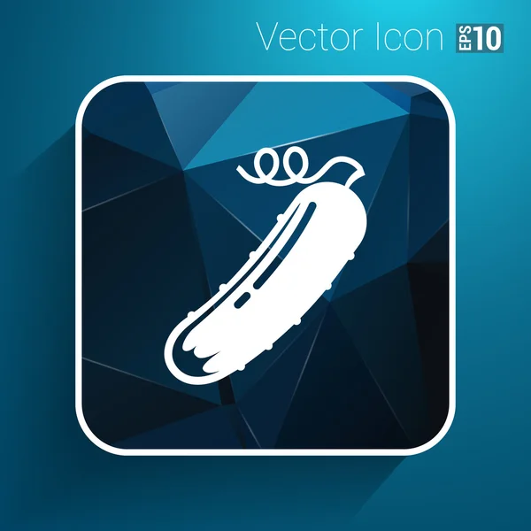 Eenvoudige komkommer vector symboolpictogram nuttig voor logo — Stockvector