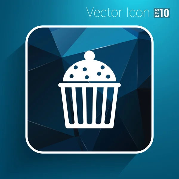 Logo torta cupcake vettoriale simbolo etichetta design — Vettoriale Stock