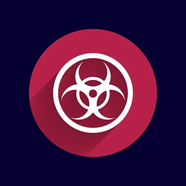 Signo icono vector de radiación precaución energía atómica nuclear — Archivo Imágenes Vectoriales