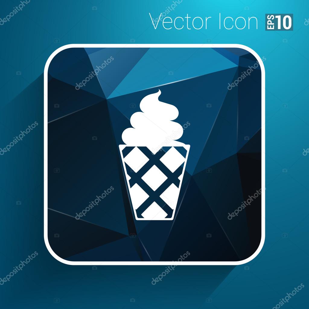 Ice cream vector logo icon frozen, food.