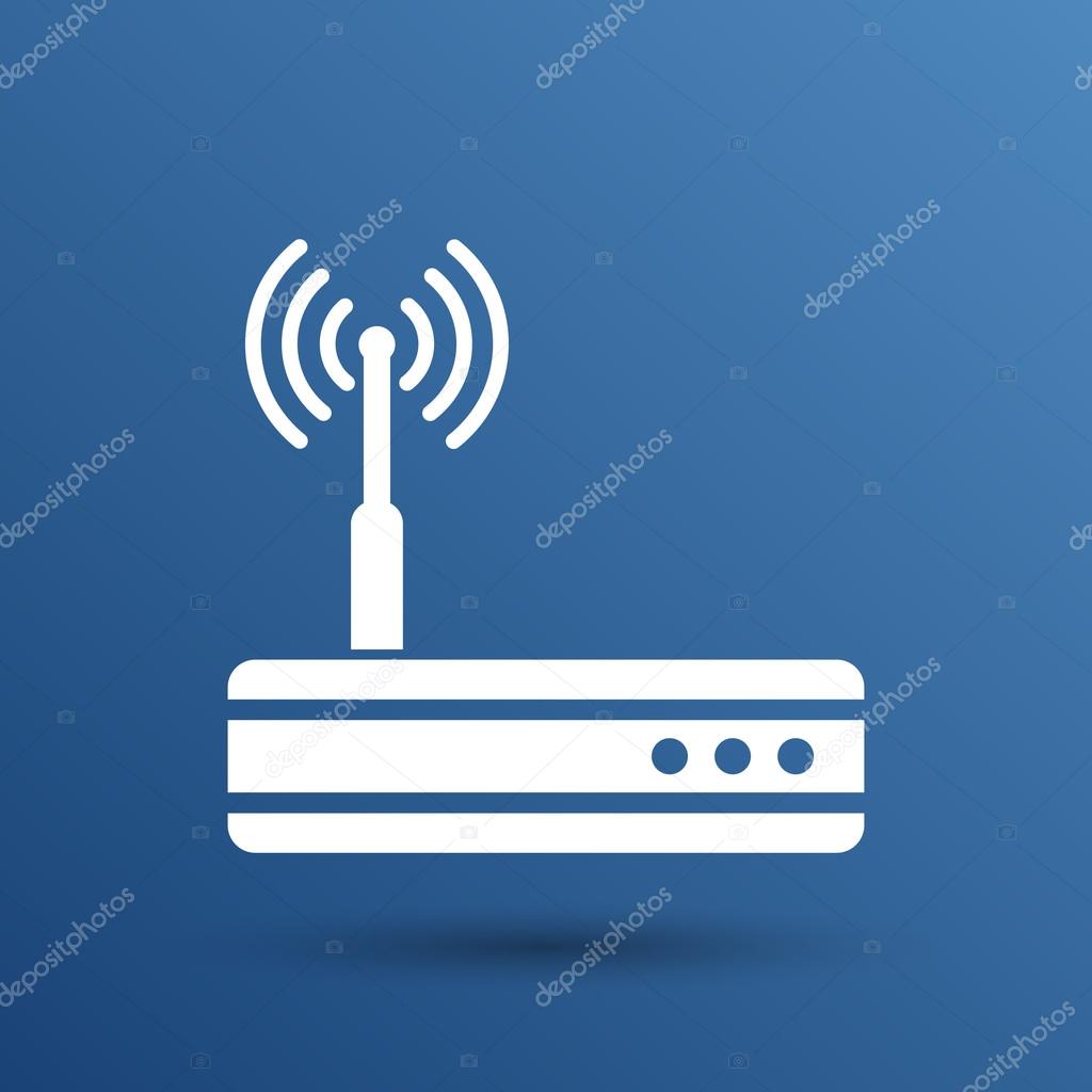 Vector wireless router icon wifi adsl ethernet modem hub .