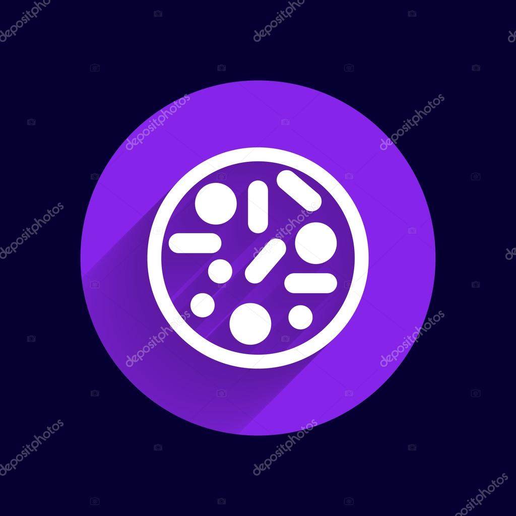 Vector icon Biochemistry microbiology Microorganisms lab Bacterias.