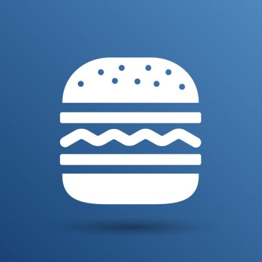 Hamburger web simgesi burger vektör topuz logosu