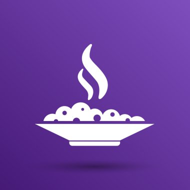 Sıcak yemek Kupası buharlı kase yemek Kortu logosu