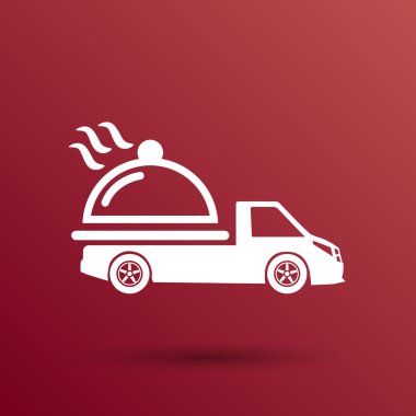 Yemek dağıtım hizmeti için logo tasarım. Vektör