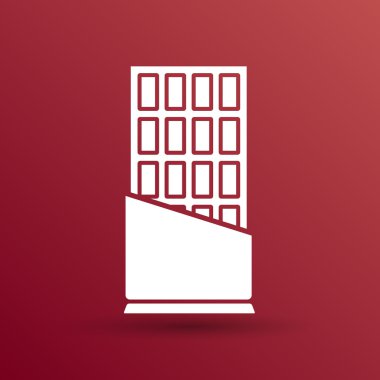 Vektör simge logo tasarımı bar açılan çikolata