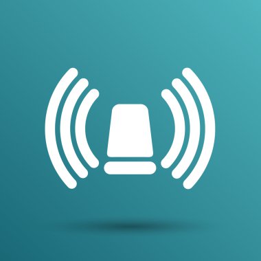 simge beacon siren izole dikkat polis beyaz tıp