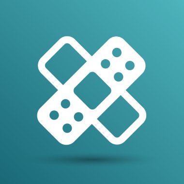 Yama simge hat izole yardım tıbbi alçı