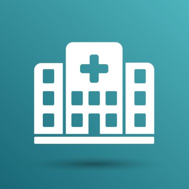 Hastane simgesi çapraz izole insan tıbbi görünümü oluşturma