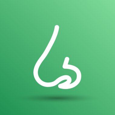 Burun vektör çizim simgesini koku nefes bakım