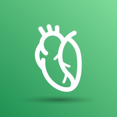 vektör kırmızı insan kalp simgesi kardiyo kardiyovasküler