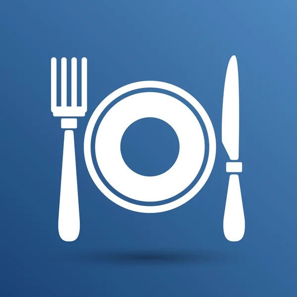 Restaurant symbole de menu tel logo café alimentaire — Image vectorielle