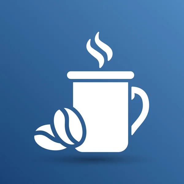 Кофе Кубок векторный дизайн логотипа шаблона. Эмблема кафе-шопа — стоковый вектор