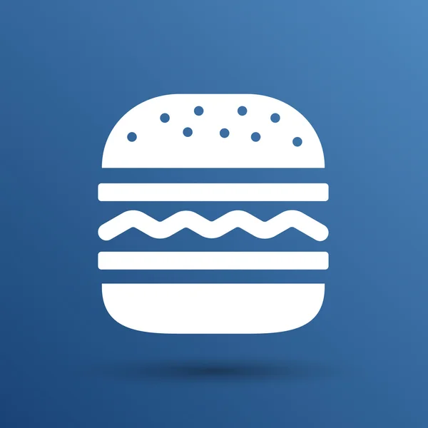 Χάμπουργκερ μπιφτέκι διάνυσμα κουλούρι λογότυπο εικονίδιο web — Διανυσματικό Αρχείο