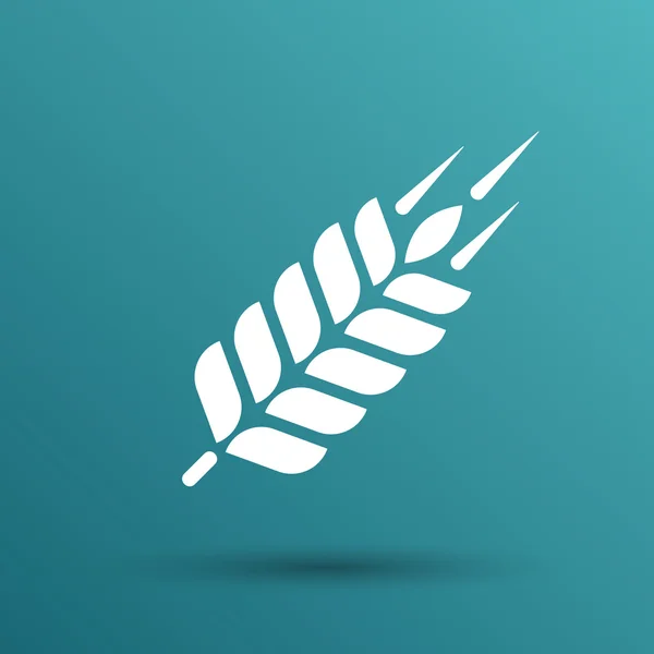 Шаблон технического логотипа пшеничного уха. Строительство или строительный знак — стоковый вектор