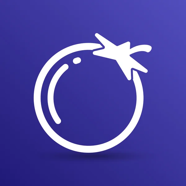 Icono de símbolo de vector de tomate simple útil para el logotipo — Archivo Imágenes Vectoriales