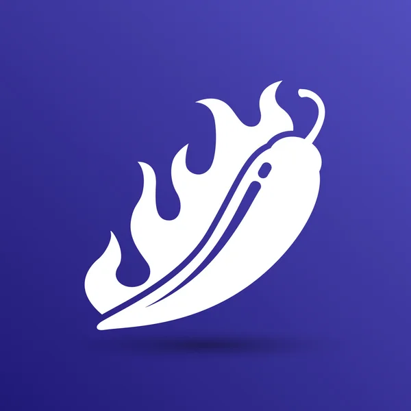 Hot chilli, vector illustration pepper logo isolated paprika — Stock Vector