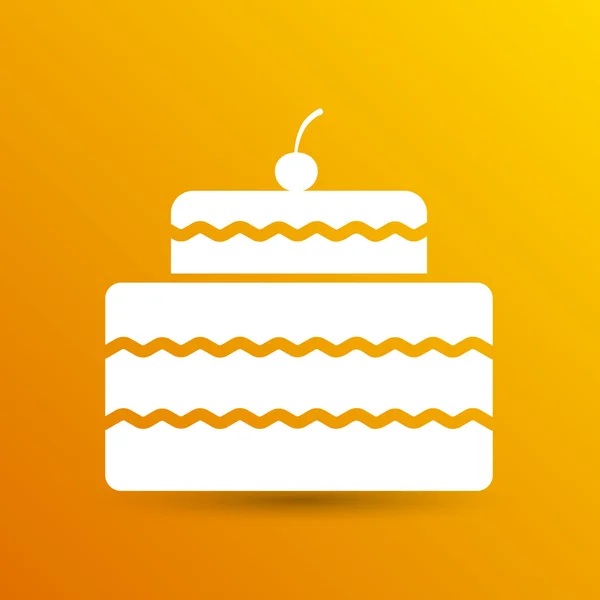Diseño de la torta símbolo logo postre comida dulce — Vector de stock
