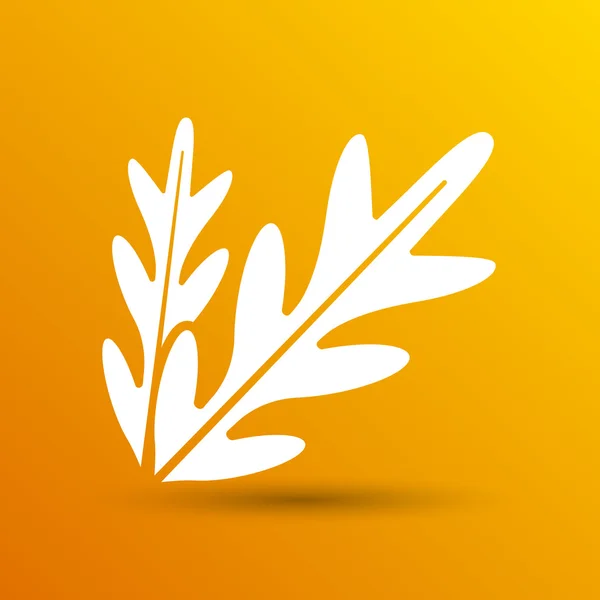 Ρόκα φύλλωμα λογότυπο στοιχείο εικονίδιο τροφίμων χορτοφάγος — Διανυσματικό Αρχείο
