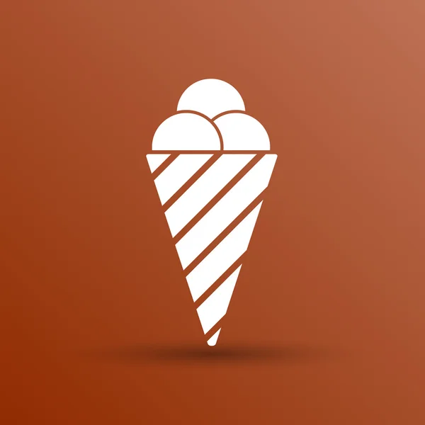 Sinal de vetor logotipo de sorvete abstrato estilizado — Vetor de Stock