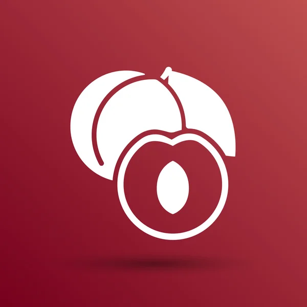 Gezonde voeding logo ontwerp. Fruit en SAP pictogram — Stockvector