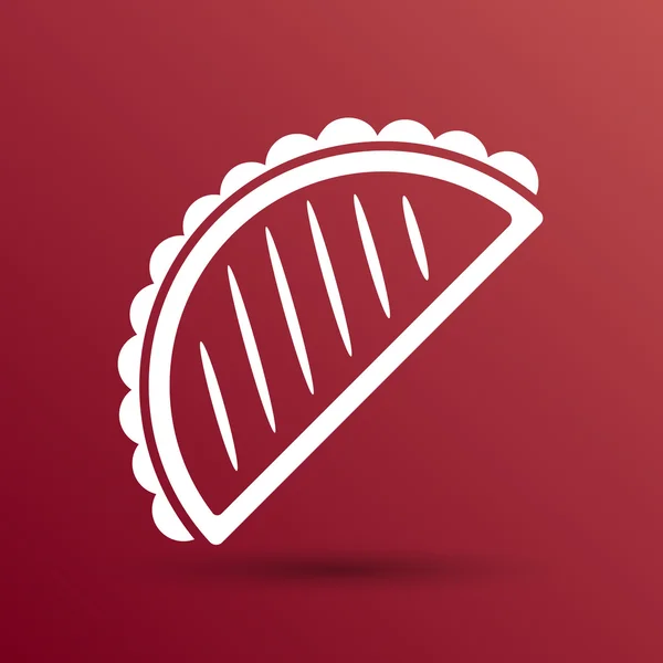 Plantilla de diseño de logotipo de comida rápida mexicana. icono de tacos — Archivo Imágenes Vectoriales