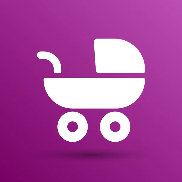 Baby stroller ikon, moderskap hjulet illustration född pram — Stock vektor