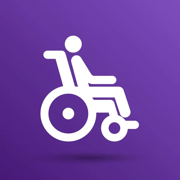 Handicap niepełnosprawnych krzesło koło dostępne nieprawidłowa ikona — Wektor stockowy