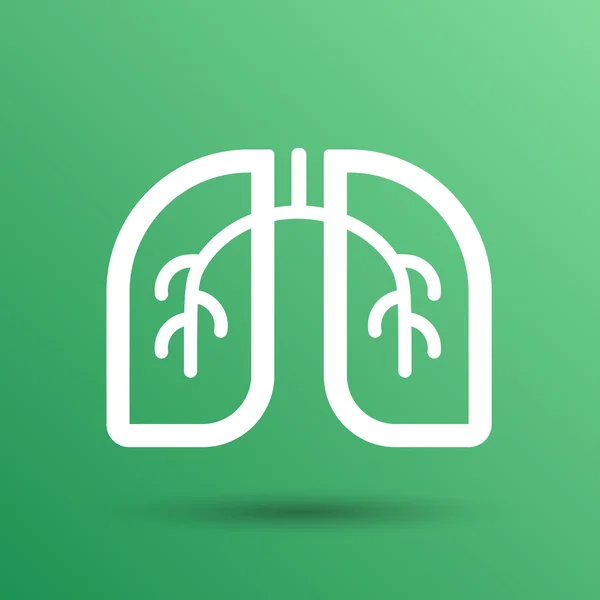 Lungs icono aislado sobre fondo blanco. Arte VECTOR — Vector de stock