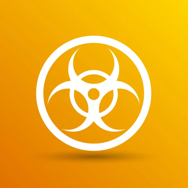 Sign radiation vector icon caution nuclear atom power — Stock Vector