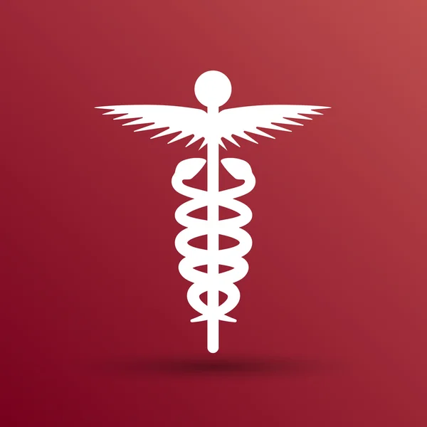 Medicine icon logo symbol snake caduceus doctor — Stock Vector