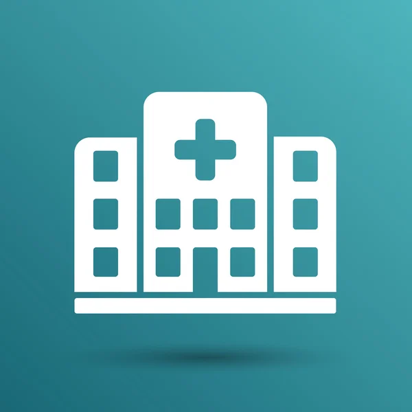 Nemocniční ikonu kříž, budování izolované lidské lékařský pohled Stock Ilustrace