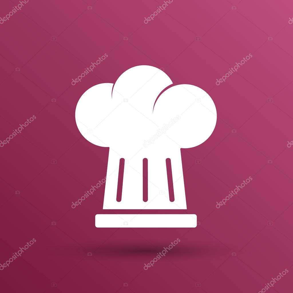 Chef hat icon design in vector format.