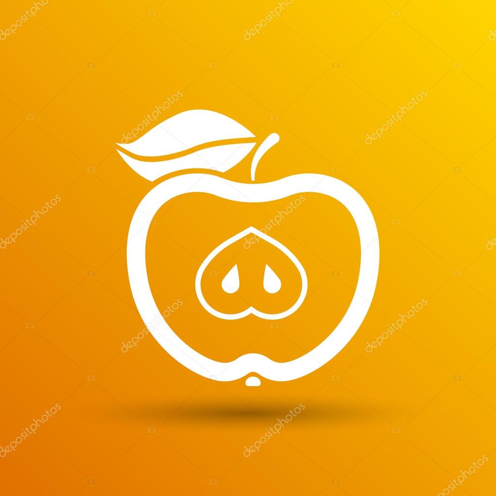 Illustration apple vector element logo nature  food.
