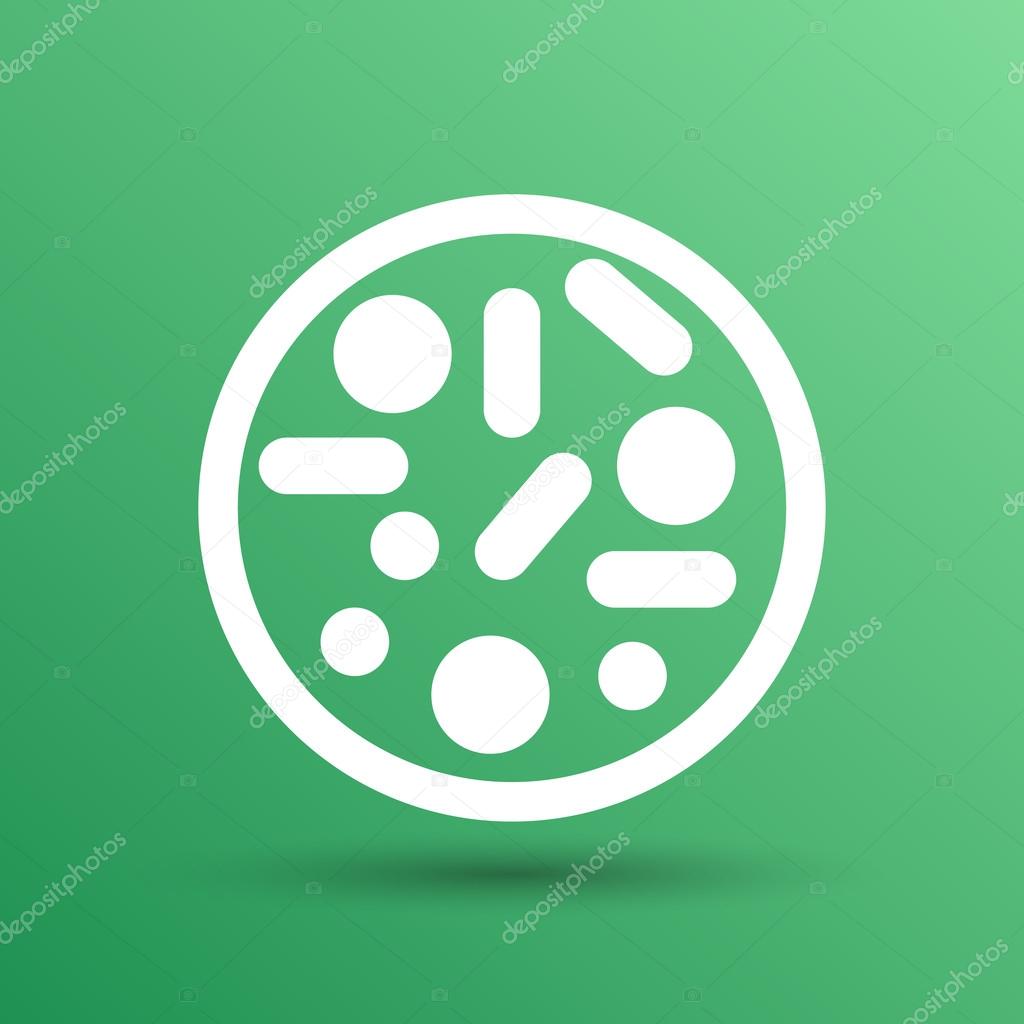 Vector icon Biochemistry microbiology Microorganisms lab Bacterias.