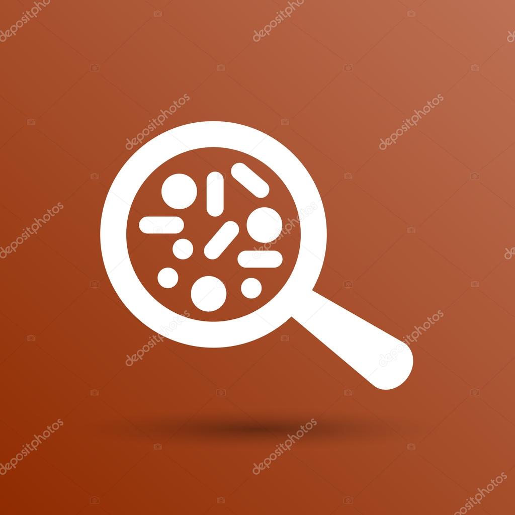 Vector icon Biochemistry microbiology Microorganisms lab Bacterias.