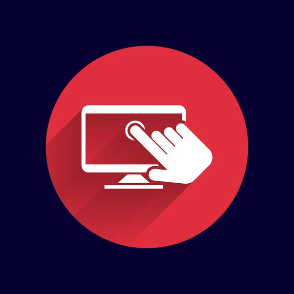 Pantalla táctil icono pantalla dedo grifo vector — Vector de stock