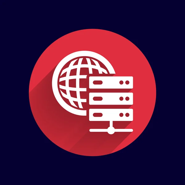 Planet Server icon symbol design workstation world — Stock Vector