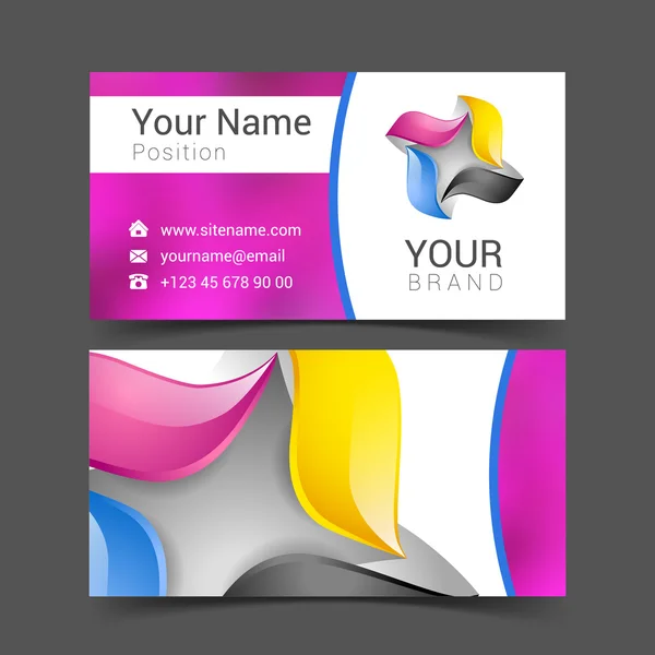 Modèle de conception créative de carte de visite Identité d'entreprise logo — Image vectorielle