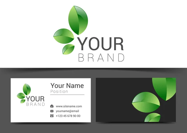 Névjegykártya kreatív design sablon vállalati-azonosság logó — Stock Vector