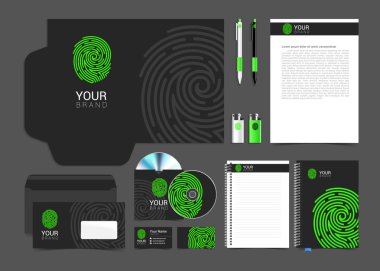 set design Gift template Corporate identity fingerprint