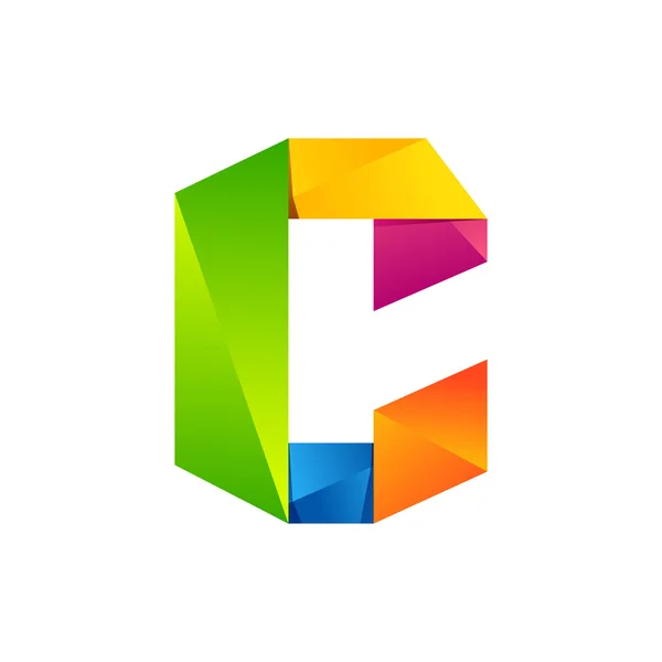 C letra una línea colorido logotipo, elementos de la plantilla de diseño vectorial un icono para su aplicación o empresa — Vector de stock