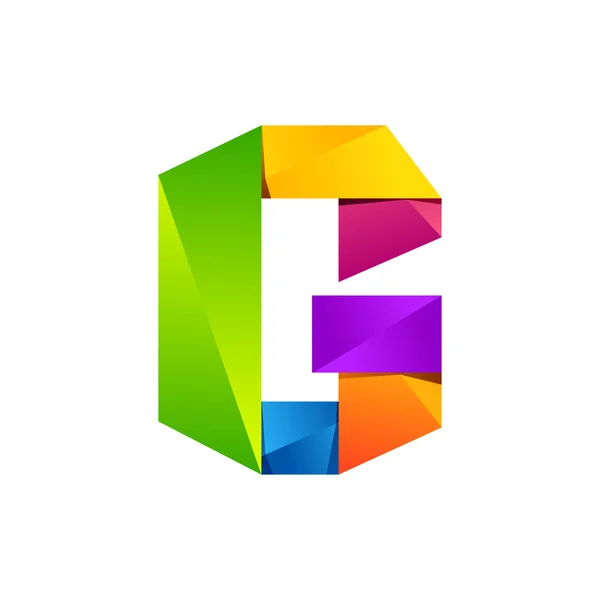 G letra una línea colorido logotipo. Plantilla de diseño vectorial elementos un icono para su aplicación o empresa — Archivo Imágenes Vectoriales