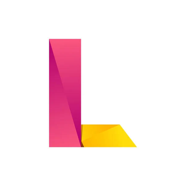 L letter one line colorful logo. Vector design template elements an icon for your application or company — Stock vektor